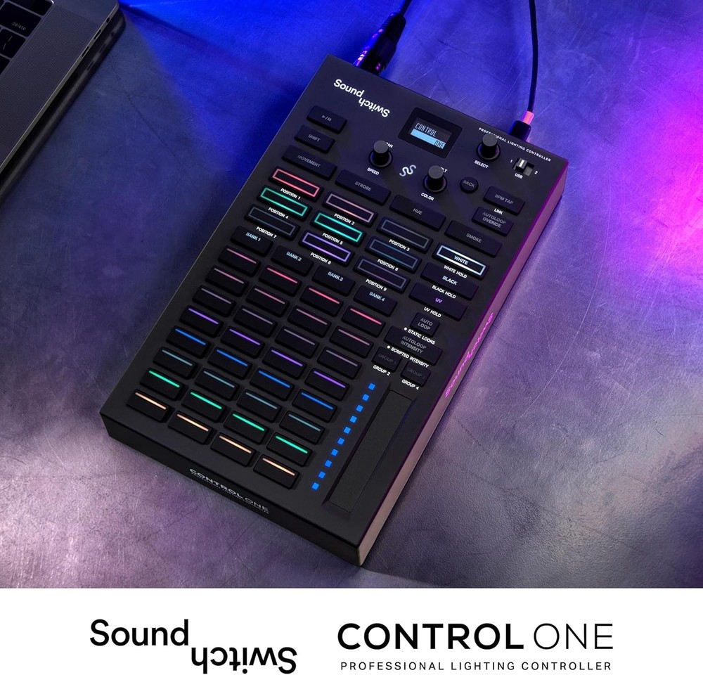 Customizable DMX DJ Lighting Controller with Live Audio Sync & Tactile Control