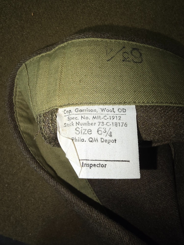 WWII US Army Wool Garrison Cap Size 6 3/4
