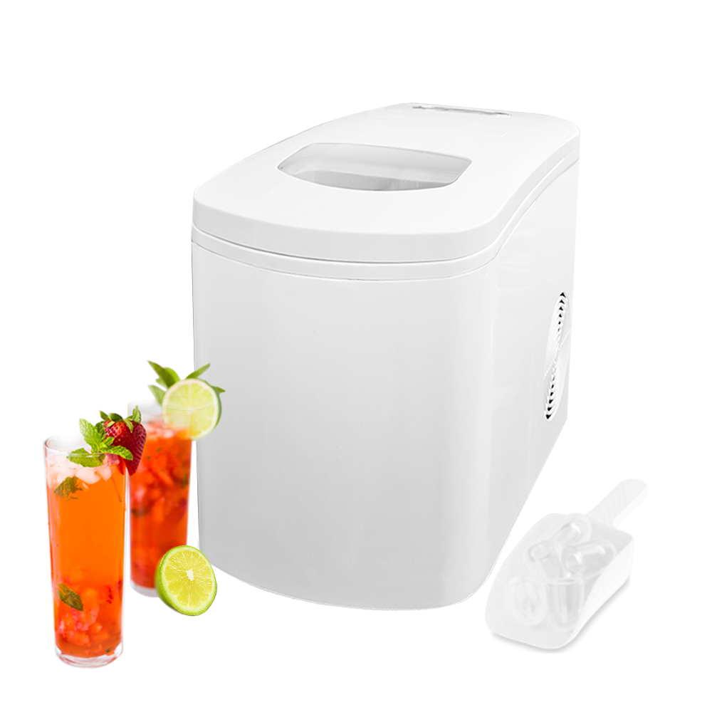 White Countertop Portable Compact Ice Maker Instant icecube Machine Office Home