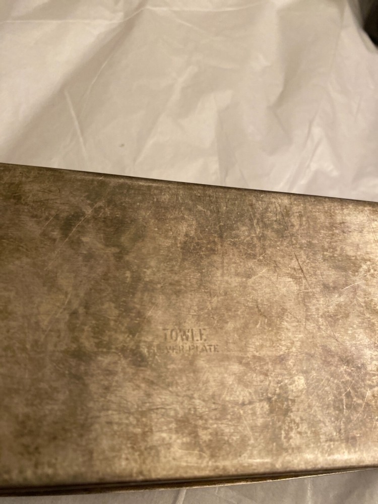 ANTIQUE TOWLE SILVER-PLATE WOOD LINED RECTANGULAR BOX