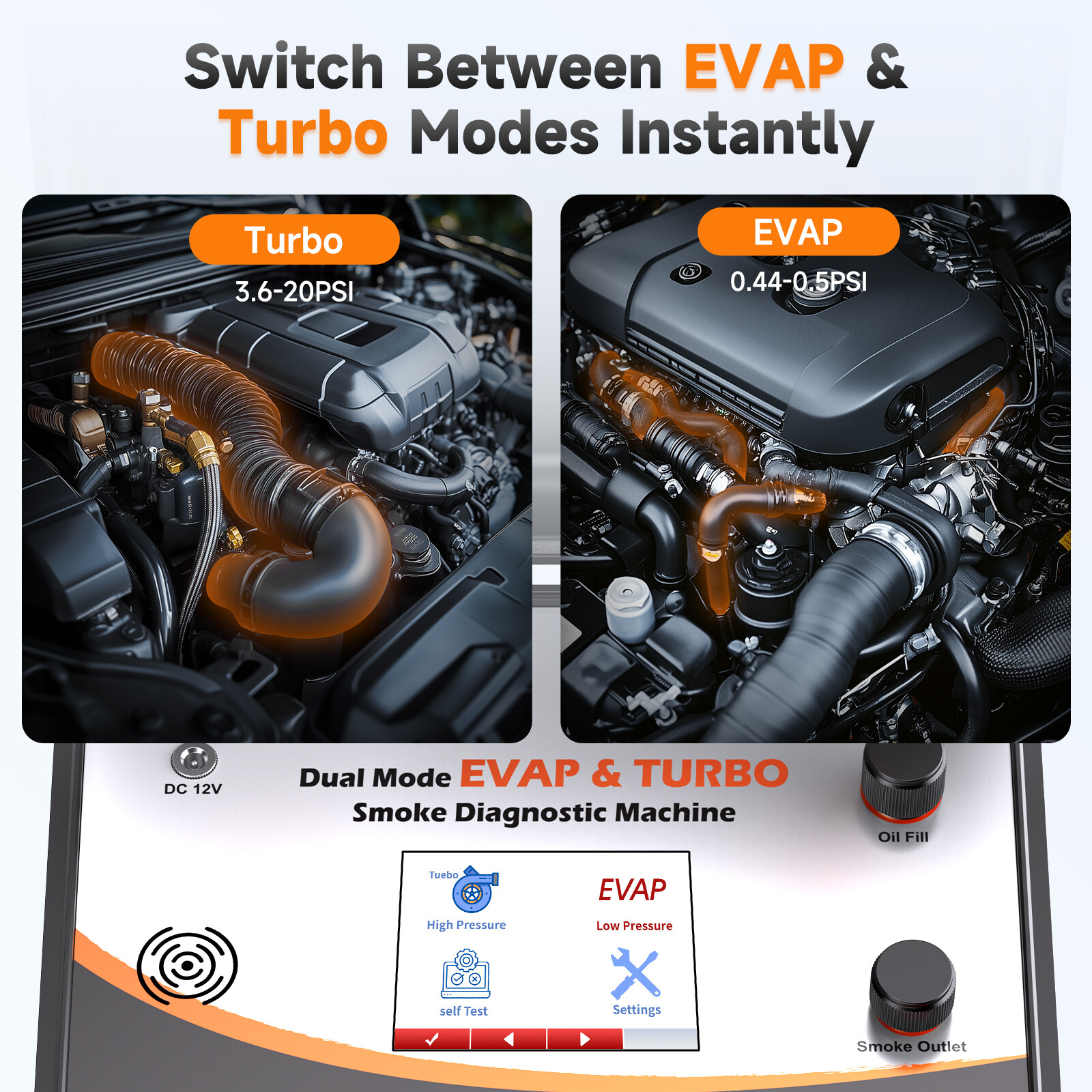 FOXWELL ST2000 Digital EVAP Turbo Auto Smoke Machine Diagnostic Leak Detector