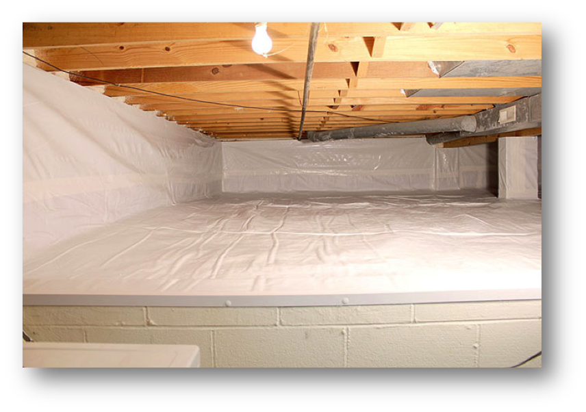 250 sqft (4x62.5) SOLID White Crawlspace Flooring Underlayment Vapor Barrier