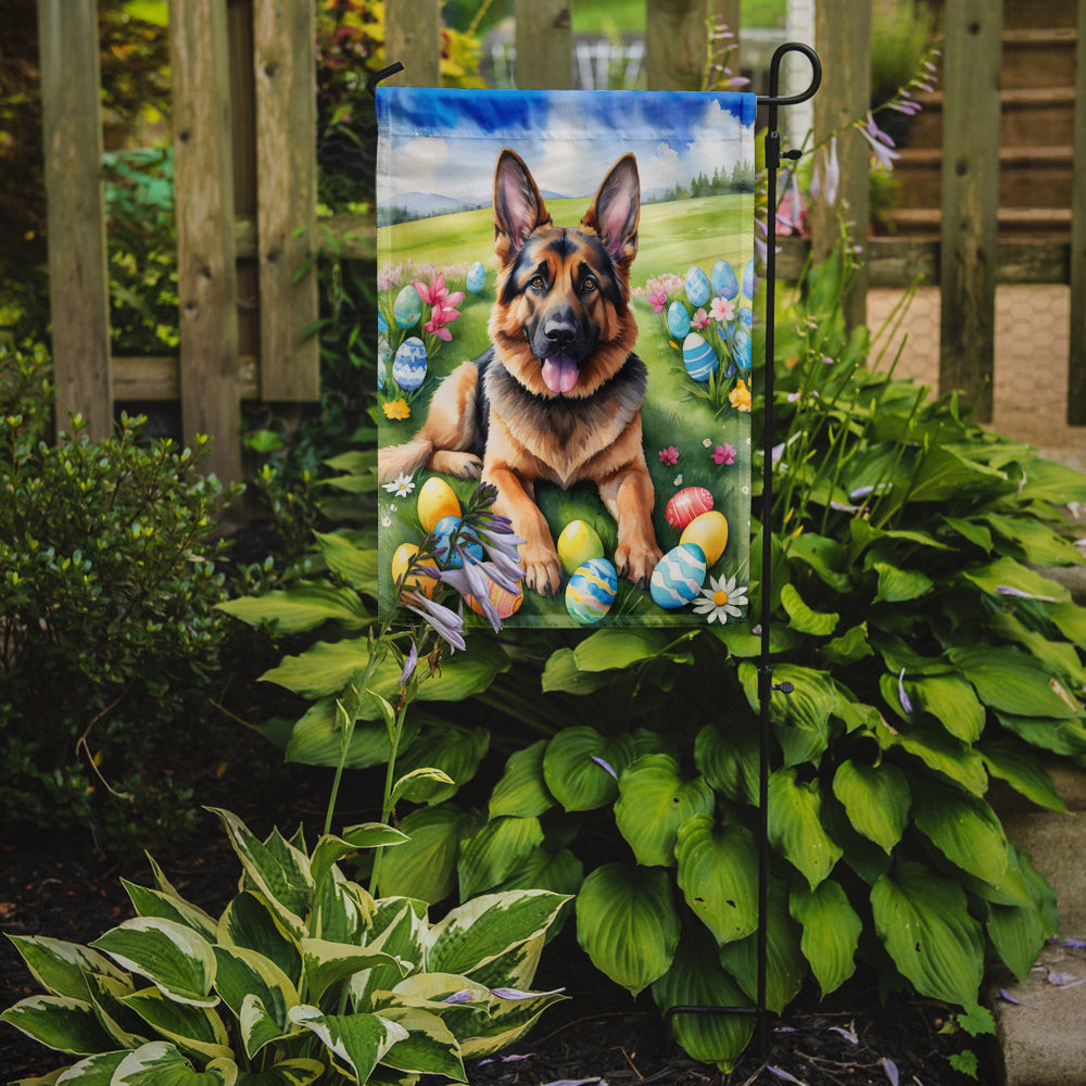 German Shepherd Easter Egg Hunt Garden Flag
