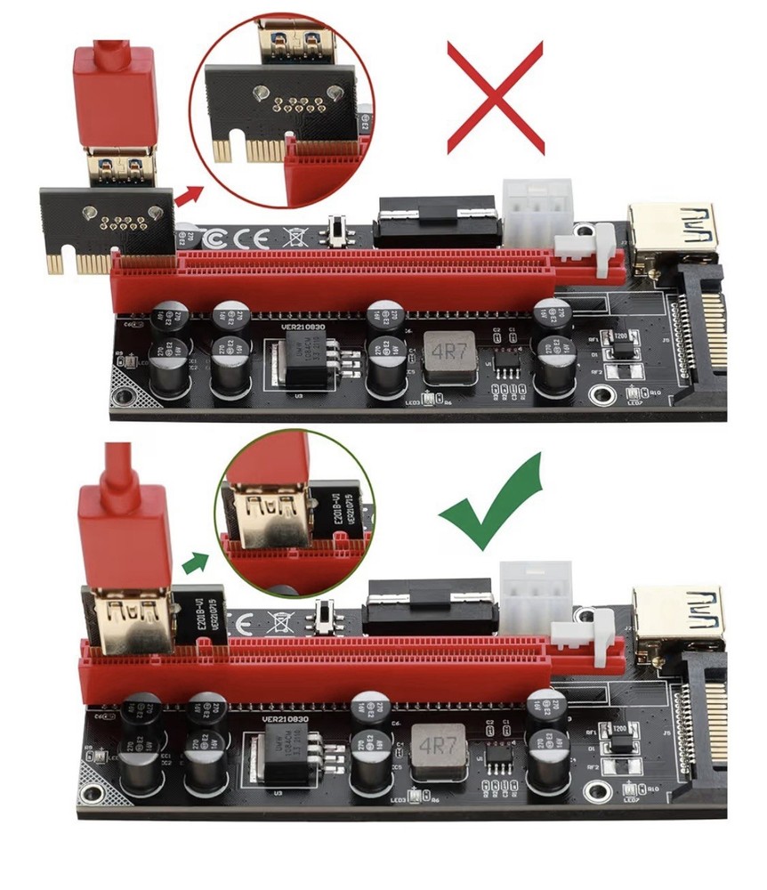 PCI-E PCIe X1 to PCle X16 Powered USB3.0 GPU Riser Extender Adapter