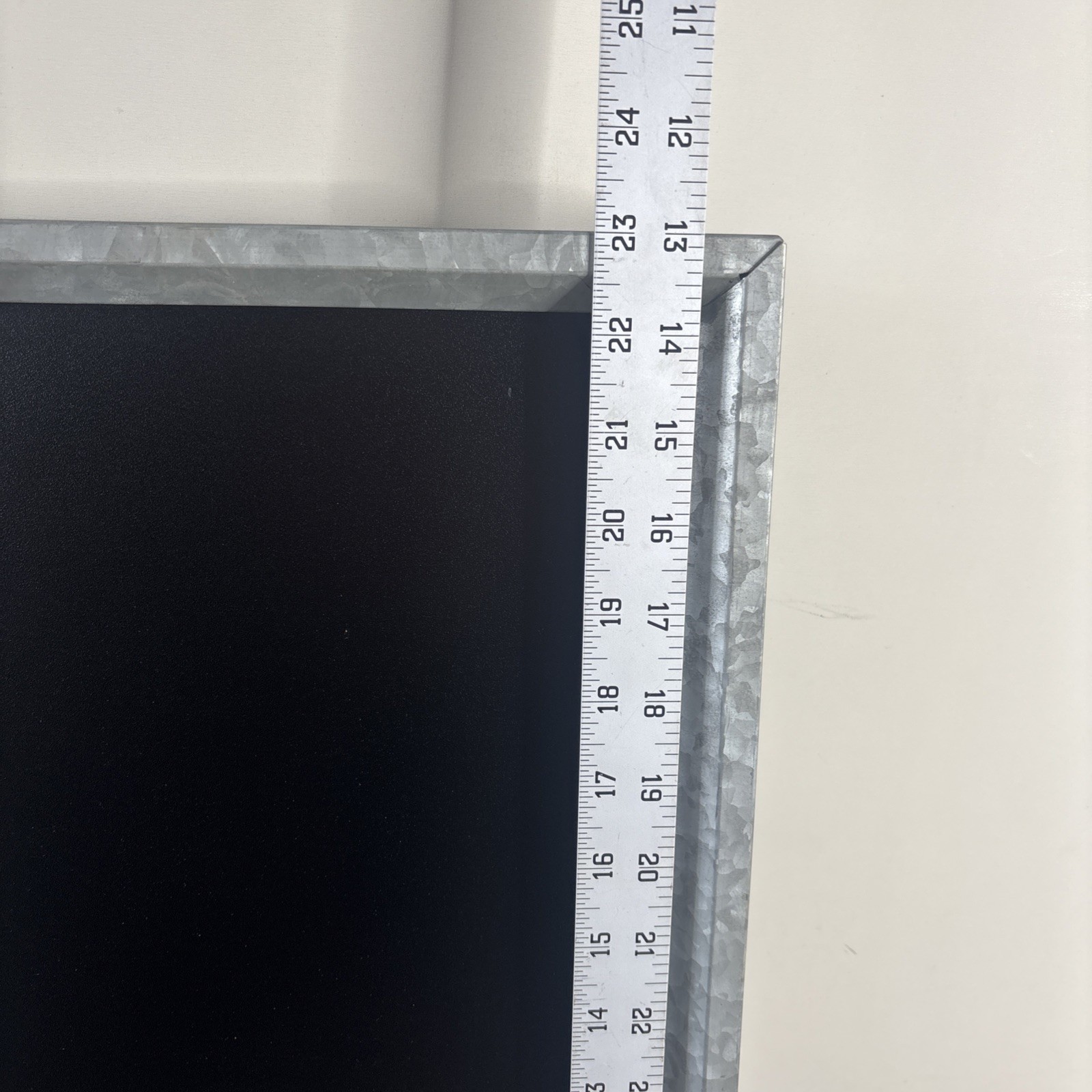 Rectangular Chalk Board with Galvanized Metal Frame,13x23in Blank And Silver