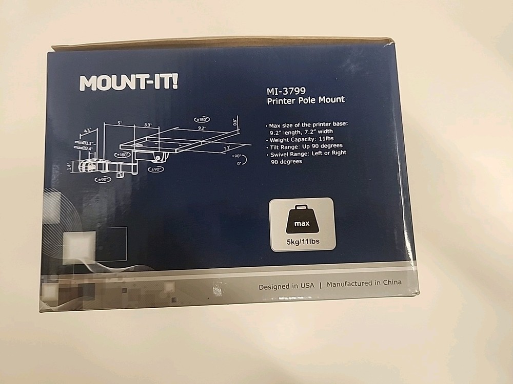 Mount-It! Printer Pole Mount MI-3799 Heavy Duty
