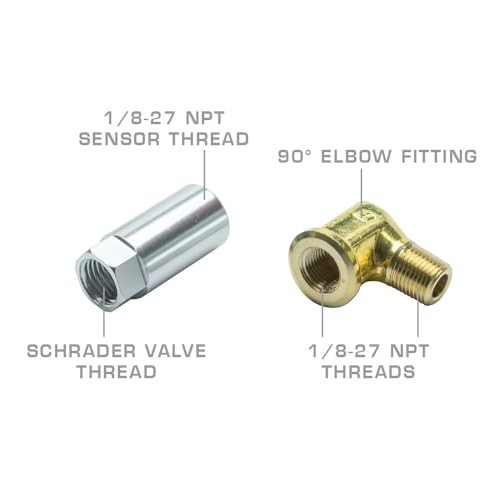 -4 an Fuel Rail Fuel Pressure Sensor Thread Adapter Compatible with Chevy GM