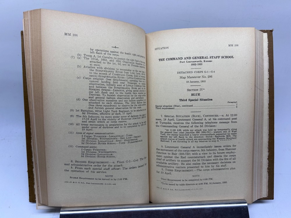 Command and General Staff School, Problems Second Year Course 1932-1933