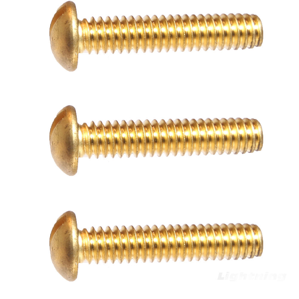 6-32 x 1/2" Round Head Machine Screws Solid Brass Slotted Drive Qty 100