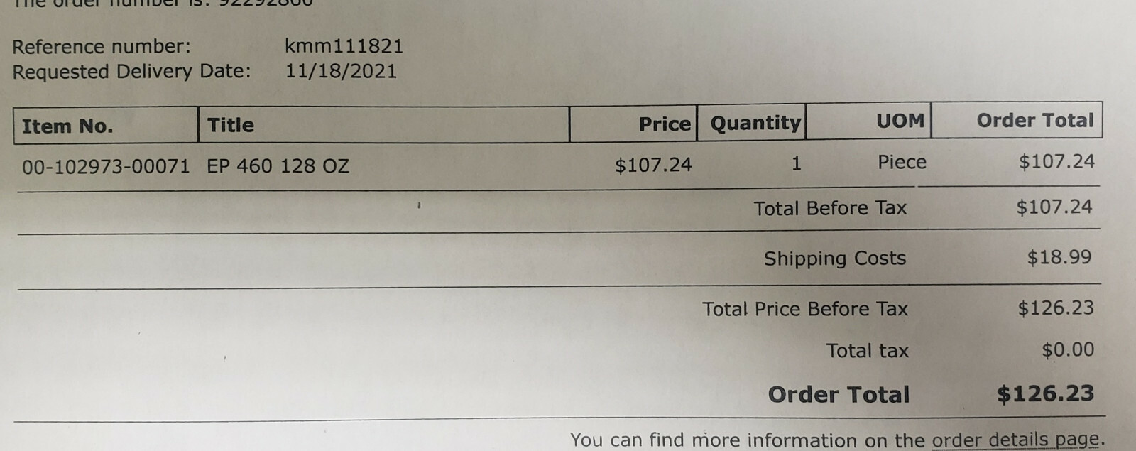 Hobart Mixer Gear Oil Ep460, H600 L800 P660 M802 V1401 OEM Number # 102973-00071