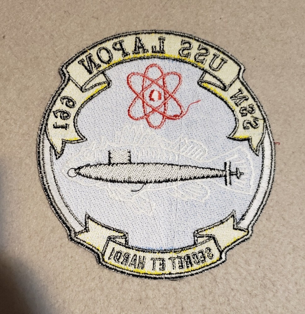 USS Lapon SSN-661 Patch - 5" x 5 1/4" - No plastic backing