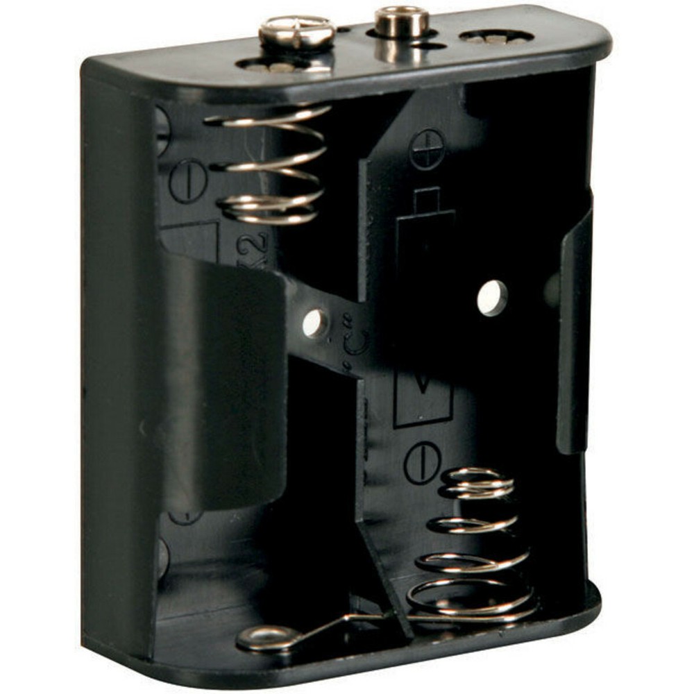 2-Pack 2 x C Cell Battery Case Housing Enclosure Holder with Snap-On Terminals