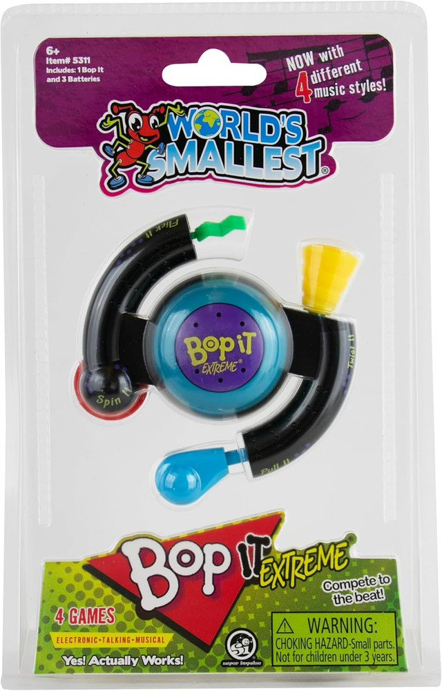 Compact Bop It Extreme 4 1 Pc. Fully Functional Palm-Sized Electronic....