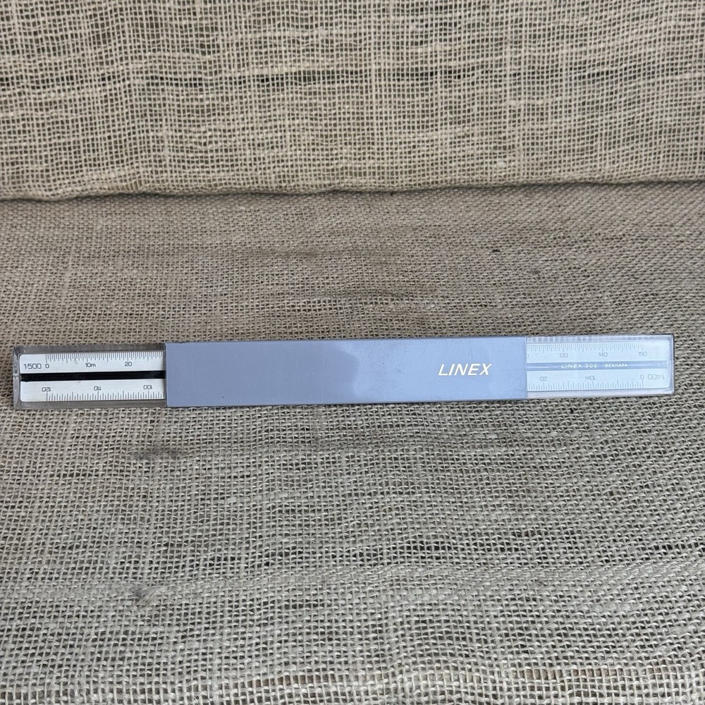 Linex  302 Triangular Graphics Engineering Drawing ruler in original case