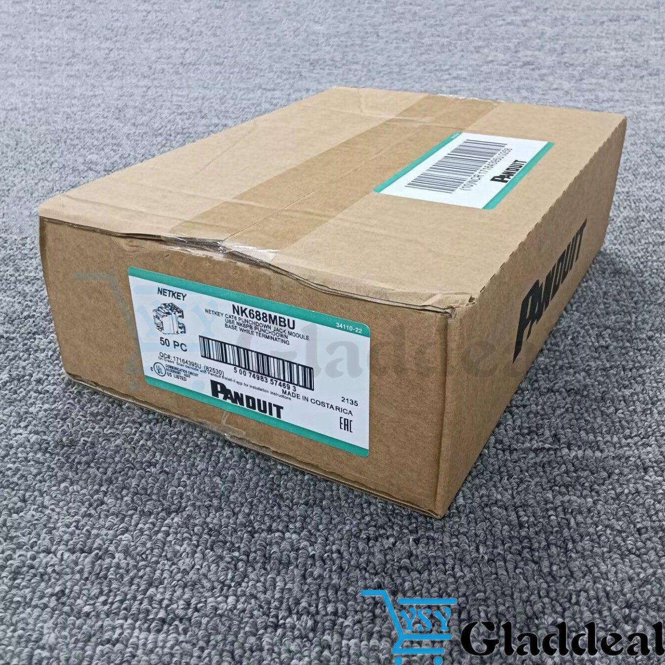 For Panduit NetKey NK688MBU Cat6 Keystone Jack Blue Module BOX OF 50