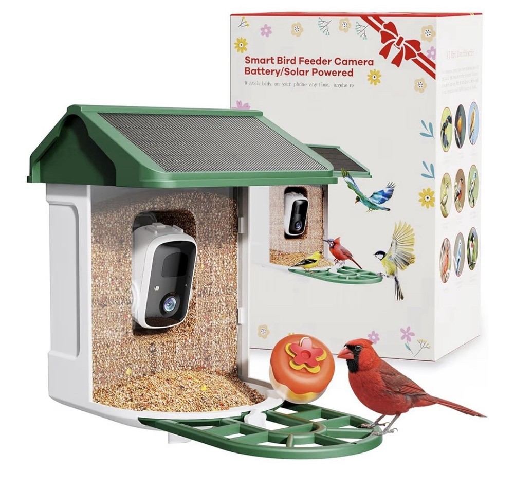 HARYMOR Bird Feeder with Camera Solar Powered-2K Live Feed