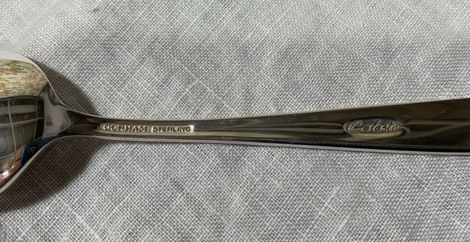 vintage Gorham CELESTE sterling silver TEASPOON ~ NO MONO ~ unused 6"