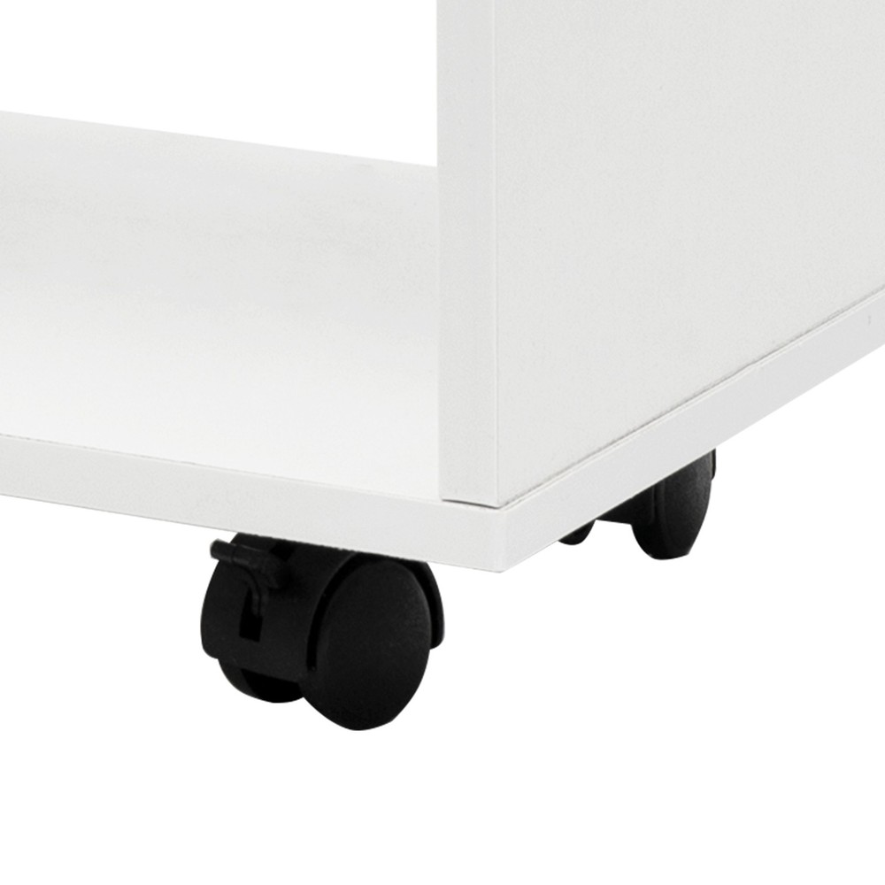 Warm White Filing Cabinet, Storage Shelf, Mobile Printer Stand