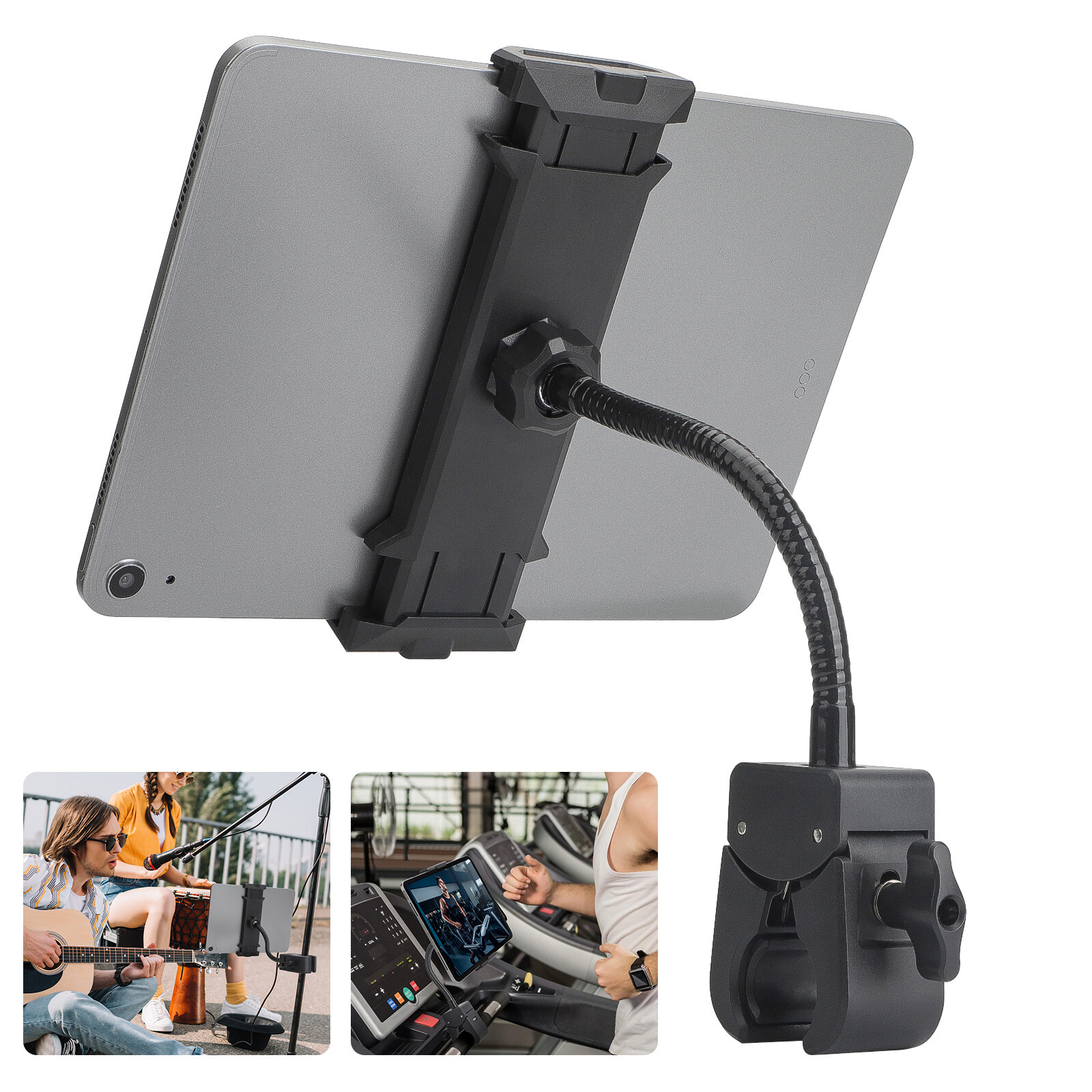Goosencek Tablet Holder Mount for 5-12.9" iPad Phone for Exercise Bike Treadmill