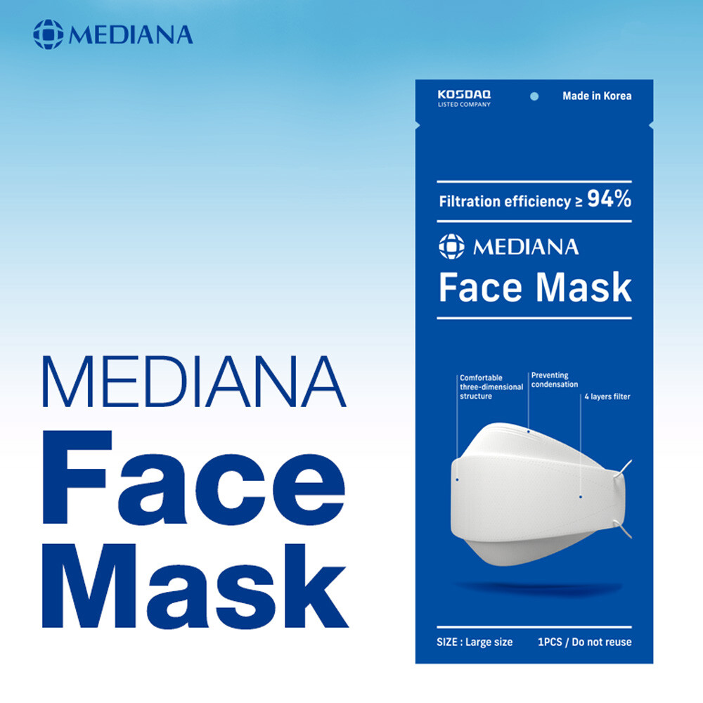 Mediana KF94 Face Mask With 4 Layers Filter + Adjustable Nose Clip
