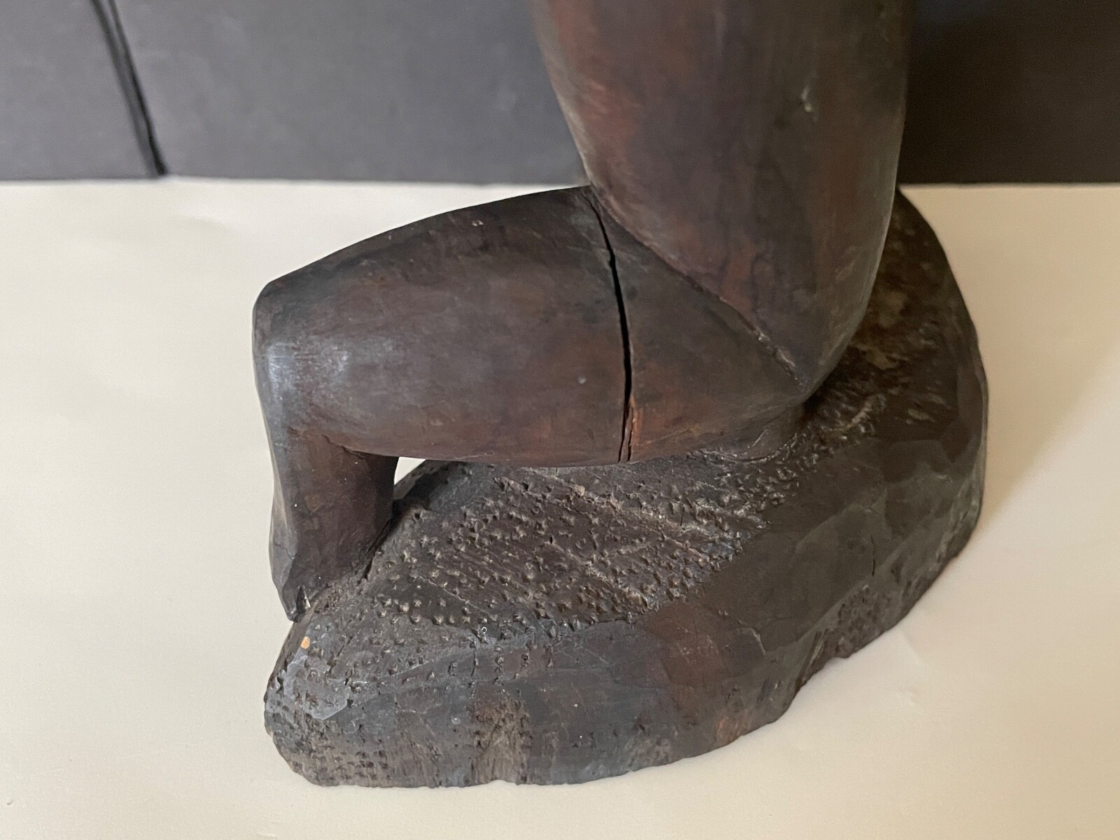 African Nigerian Yoruba large hand carved wood female woman figurine statue 19"