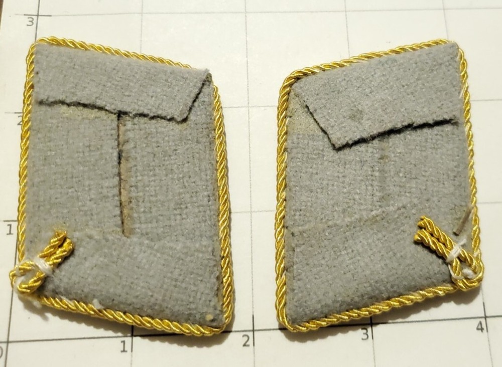 German WW2 Officer Collar Tabs PAIR Luftwaffe