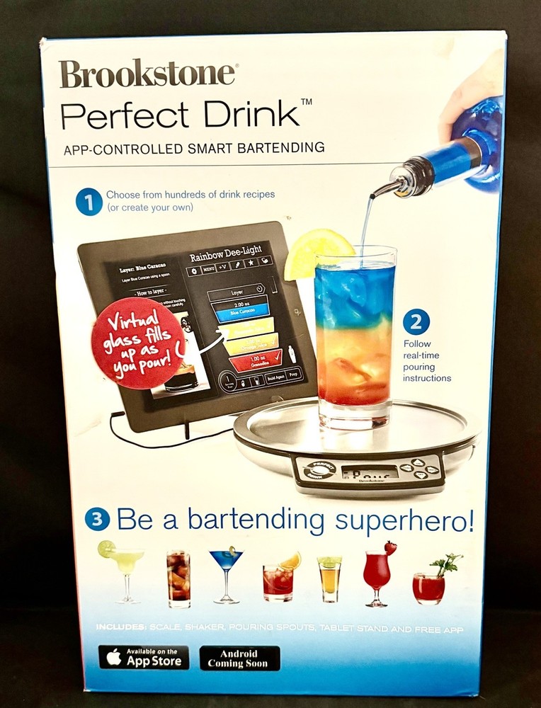 NEW (Open Box) Brookstone Perfect Drink App-Controlled Bartending System