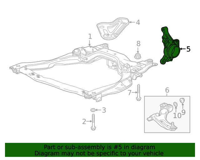 Genuine GM Driver Side Steering Knuckle 95048310