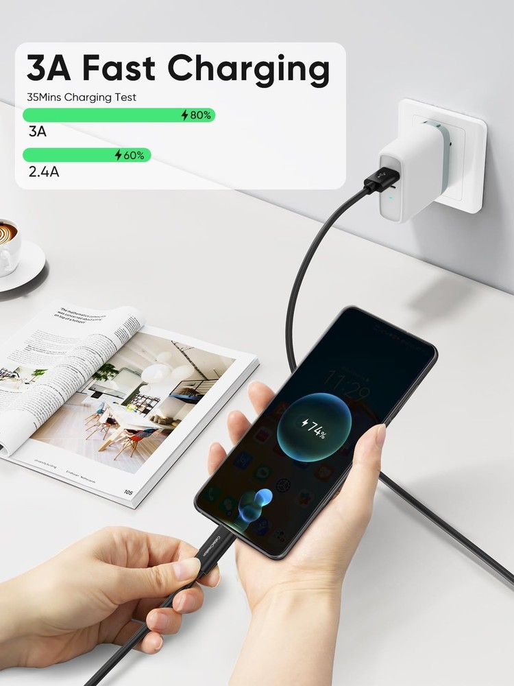 CableCreation USB C to A Cable 3FT, Type C 3FT/0.9m, Dark Black