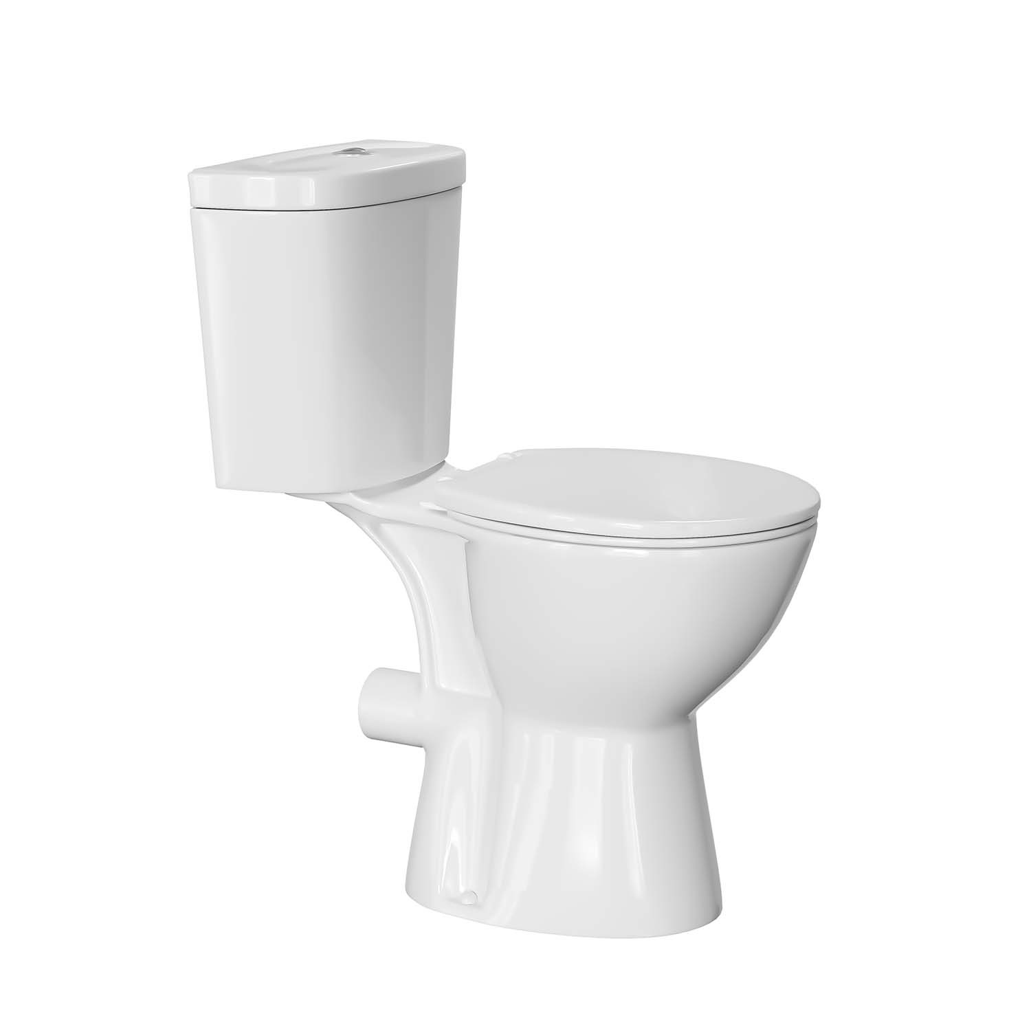 19inch Two Piece Rear Outlet Toilet 1/1.6GPF with Tank Extra Extension Pipe