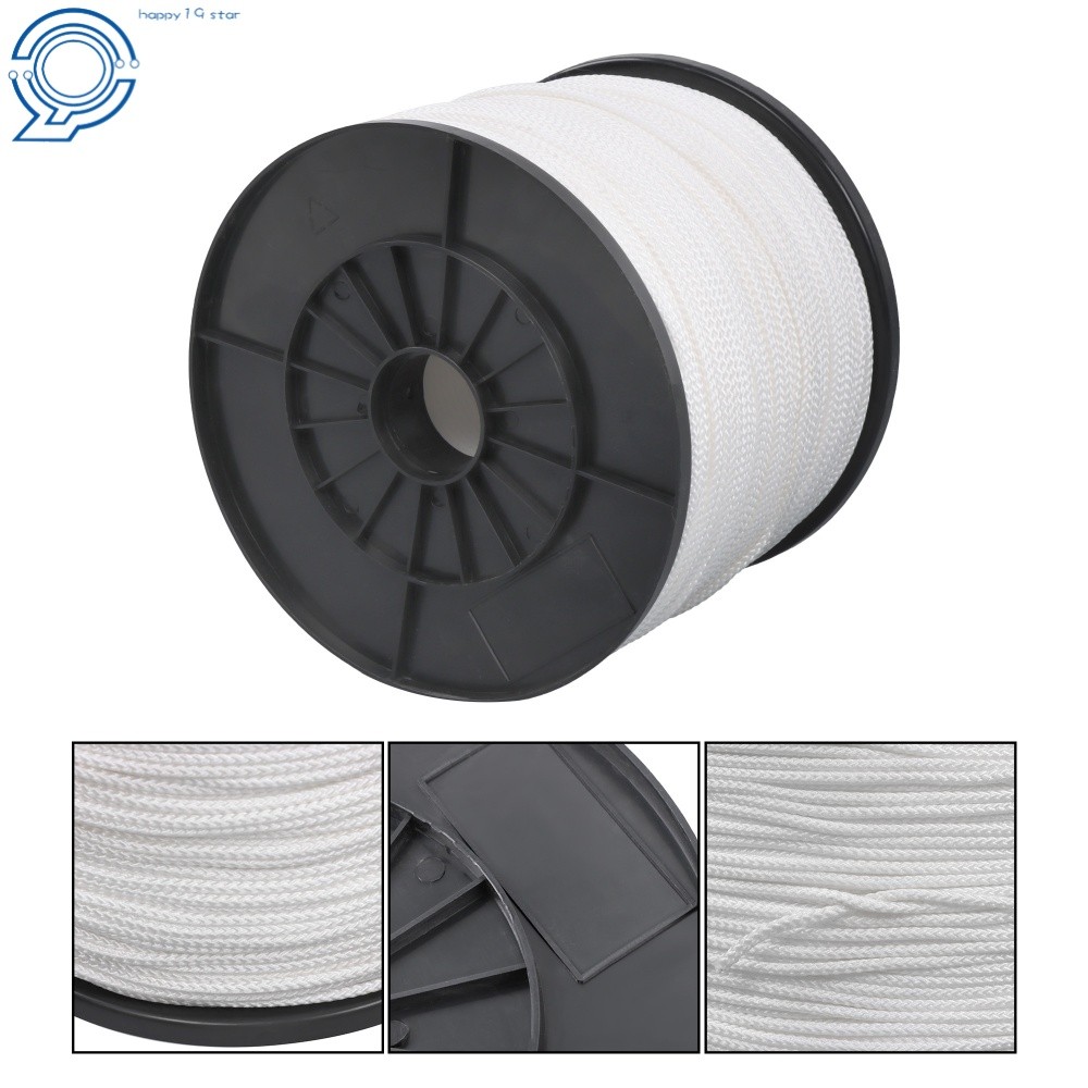 1/8 Inch x 1000 Feet White Polypropylene Tying Twine Pulling Pull Line 8 Strand