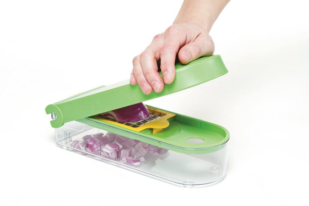 PrepWorks 3-Blade Dice & Slice Chopper - Multi-Function Fruit Vegetable Cutter
