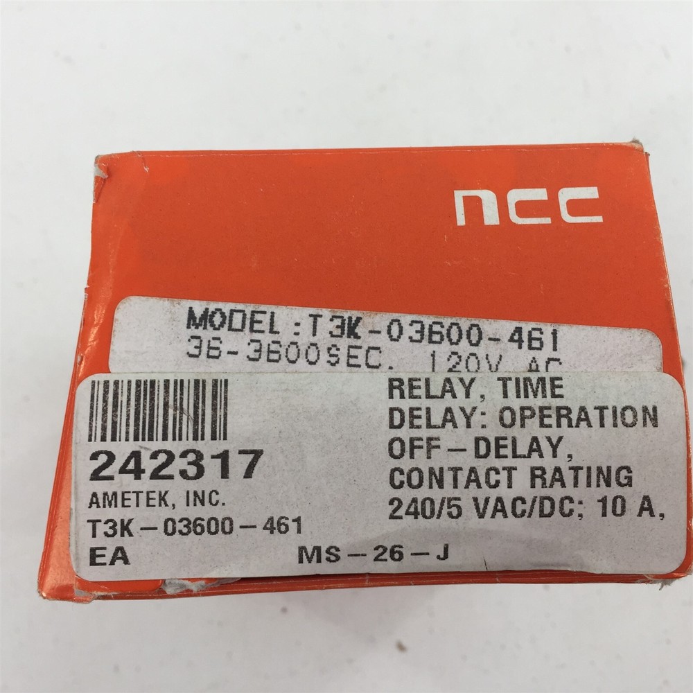 NCC T3K-3600-461 Solid State Timer