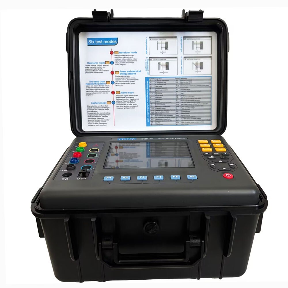 Three Phase Power Quality Analyzer Energy Quality Analyzer with Range 0.10A-100A