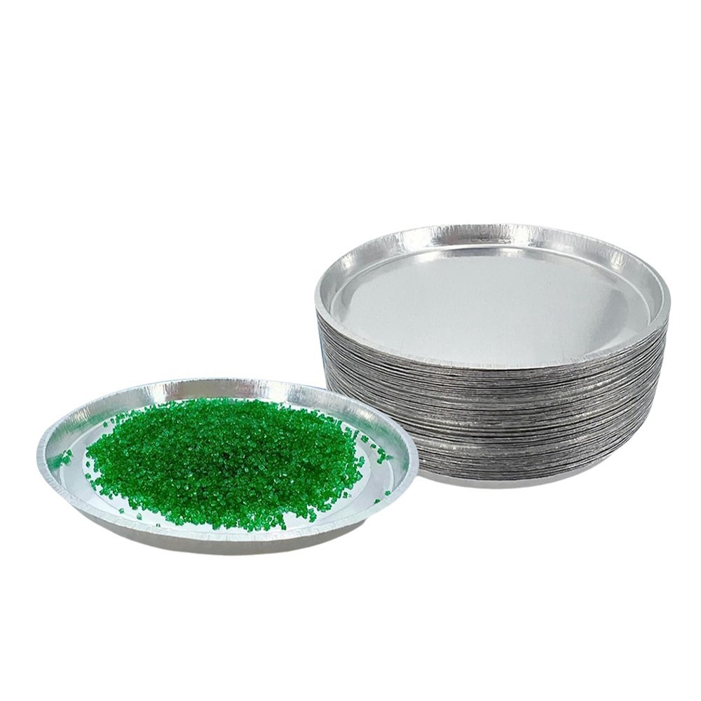 Aluminum Sample Pans for Moisture Analyzer (50 Pack) 90mm Round Lab Trays,6256