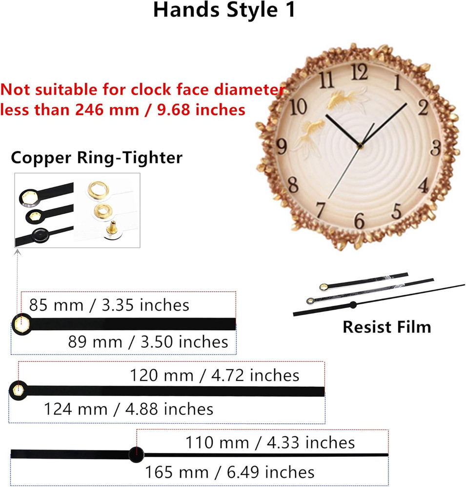 Youngtown 12888 Pendulum Type Movement Step Clock Accessory Quartz DIY Movement
