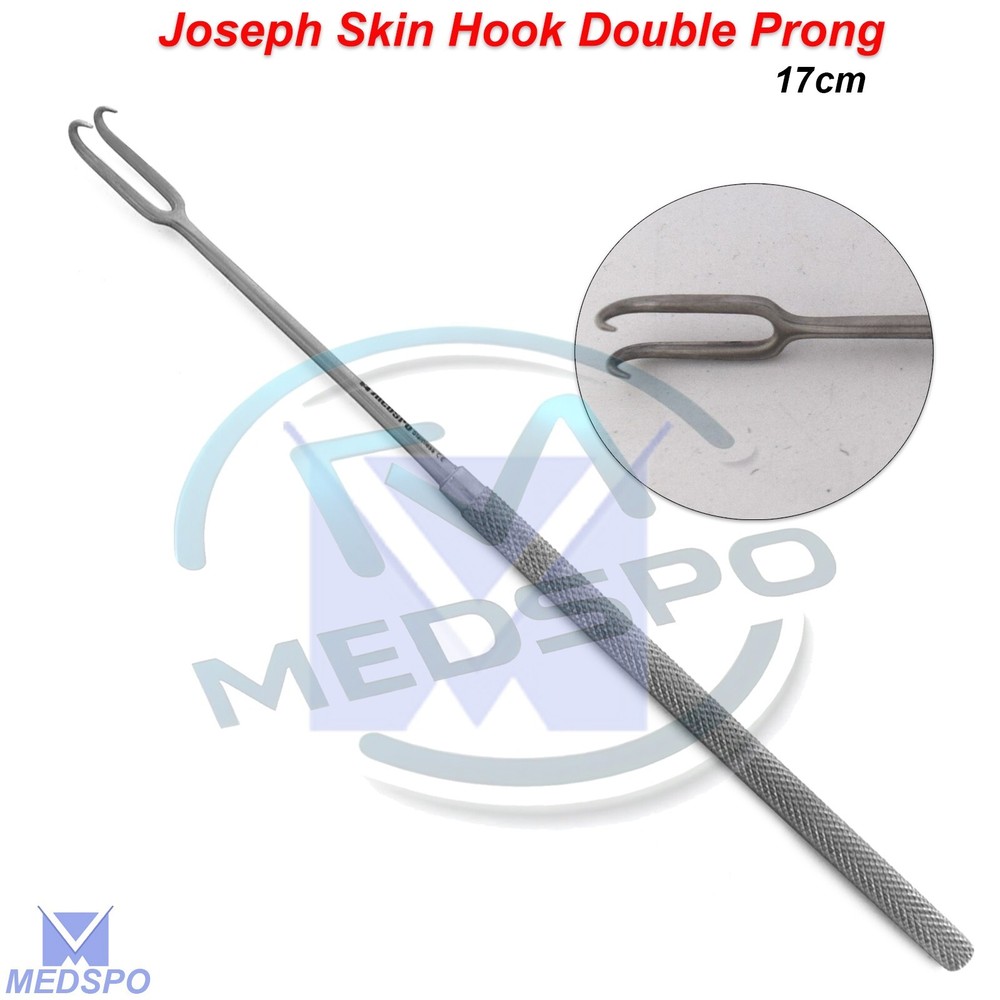 Joseph Skin Double Hook Sharp Prongs Soft Tissue Plastic Surgery Instruments New