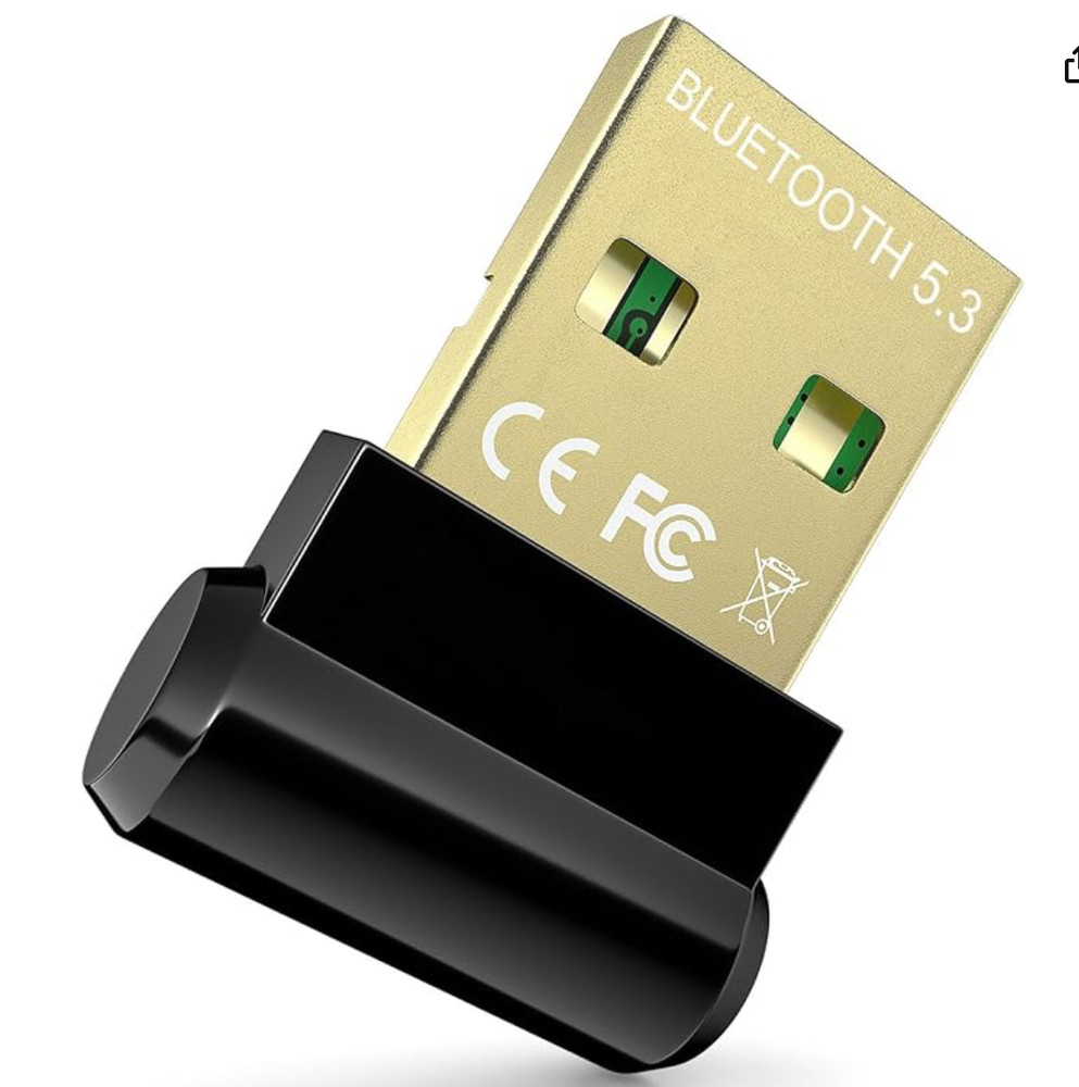 Bluetooth Adapter for Desktop PC, Plug & Play 5.3 USB Mini EDR Dongle Receiver &