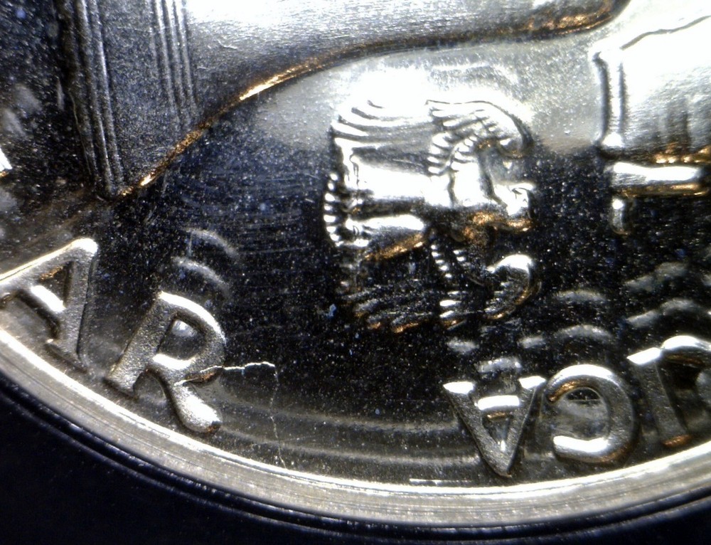 1953 ERROR ANACS PR66 Struck Thru Thread SILVER Franklin Half GEM PROOF Coin