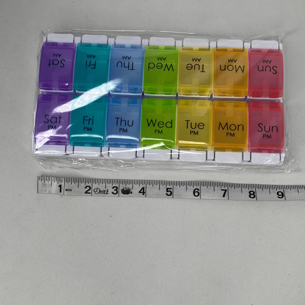 Weekly Medical Pill Organizer Multicolor 2 Sets