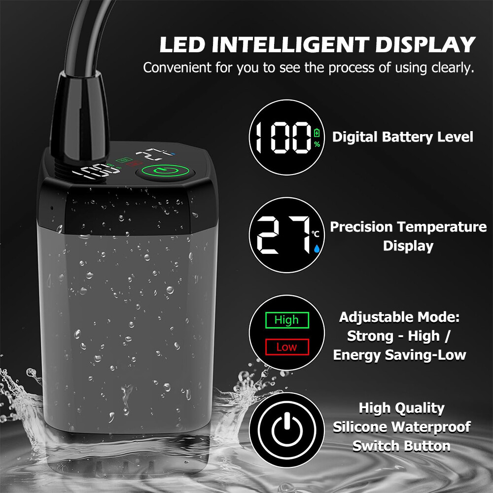 Portable Camping Shower 6000mAh Rechargeable Outdoor Camp Pump for Hiking Travel