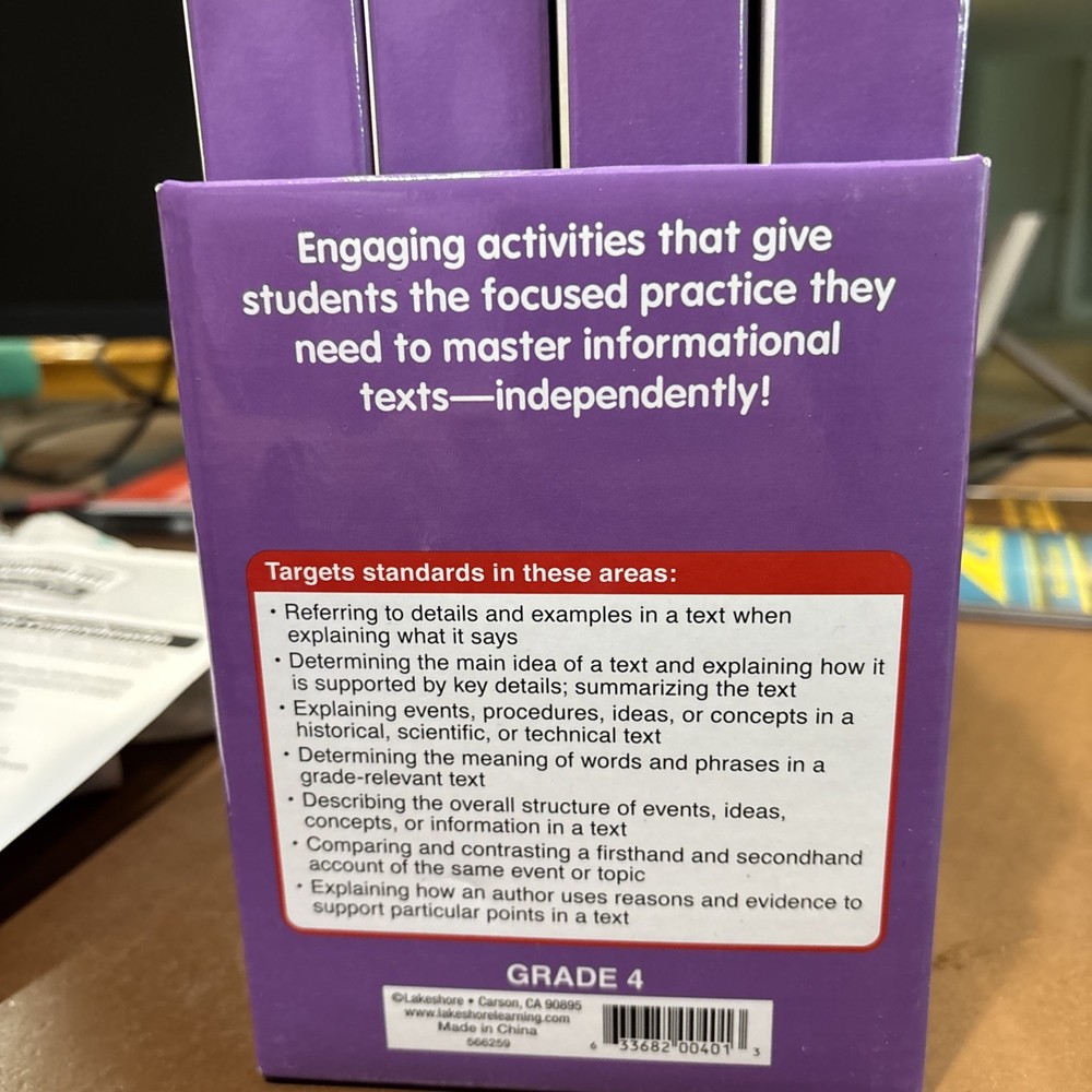 Informational Text Comprehension Center Fourth Grade