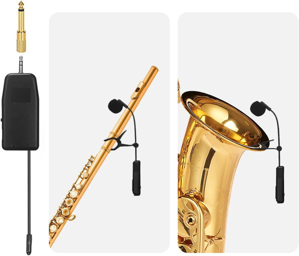 2.4G Wireless Instruments Microphone Saxophone Microphone Portable Handheld Mini