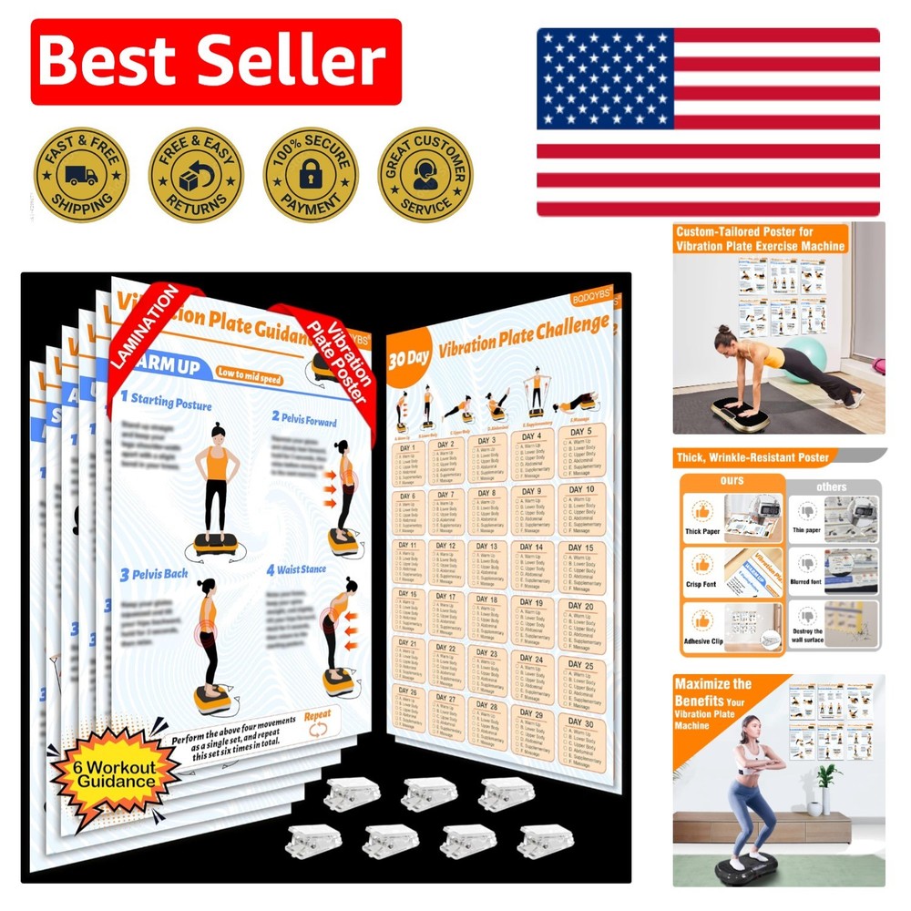 Comprehensive Vibration Plate Exercise Chart with 6 Workouts & Progress Planner