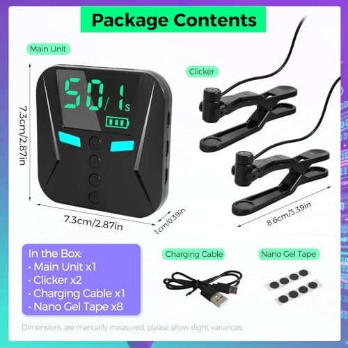 PAWFECTJEE Auto Clicker for iPhone Android, Controller with 2 Click Heads