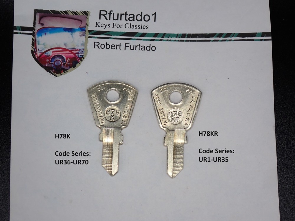 Key Blank for Harley Davidson Aermacchi Fork Lock 1961 to 1978 (see code series)