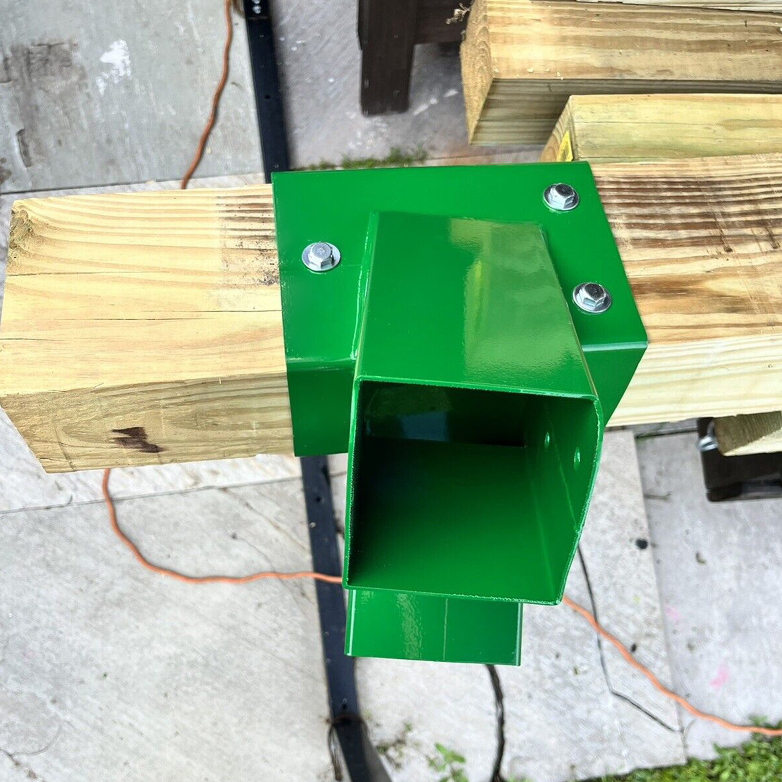 Brand New Pair 1-2-3 A-Frame Swing Set Brackets Complete Set 2 Brackets Green