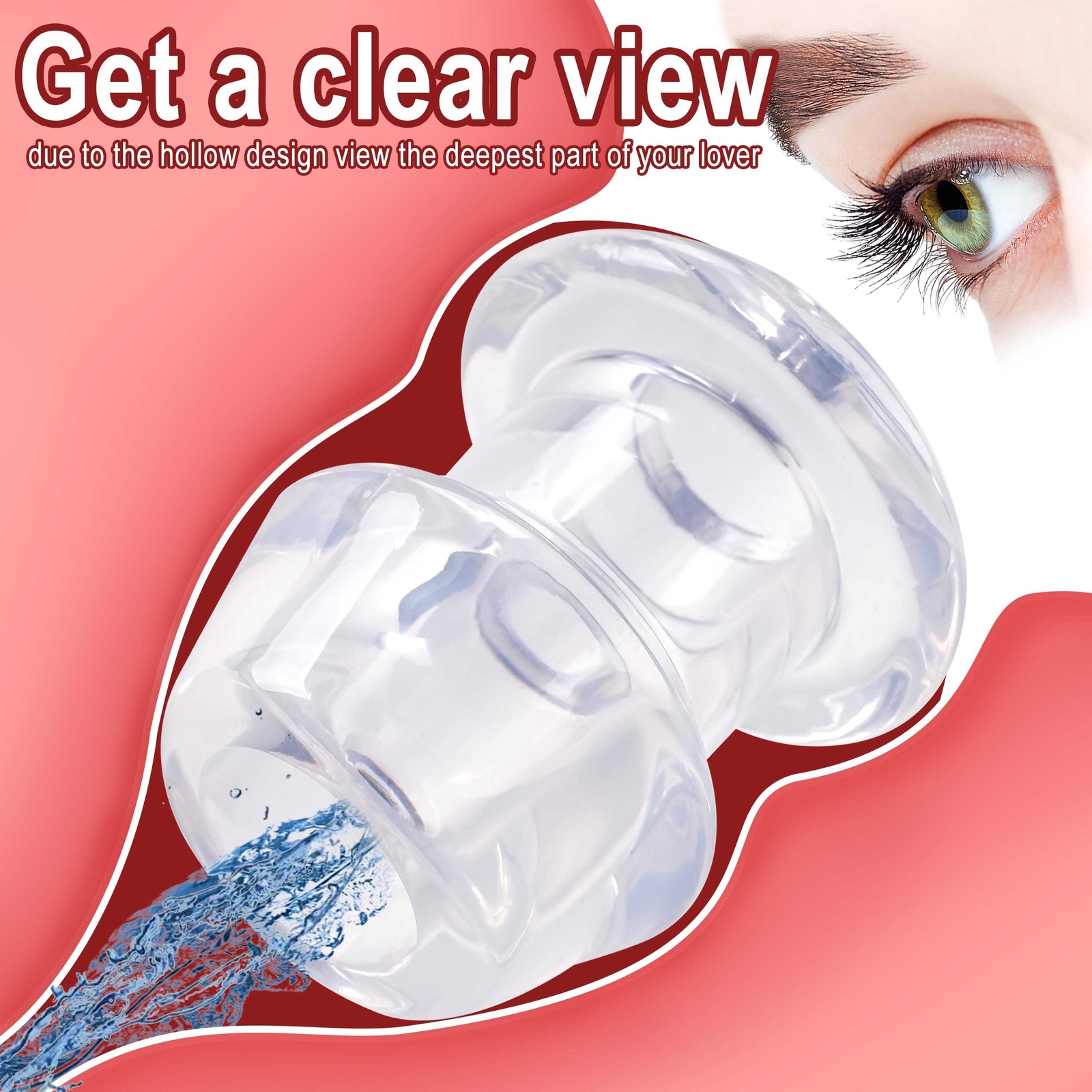 Anal Sex Spreader Clear Hollow Silicone Butt Plug Comfort Deep Access Tunnel Sex