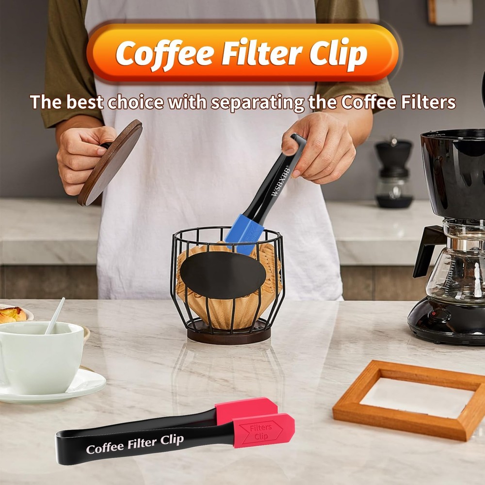 2 Pack Coffee Filters Separator Tool, Cilp-02, Red & Blue