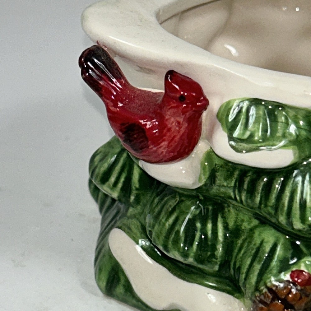 Three tier Christmas tree teapot with spoon